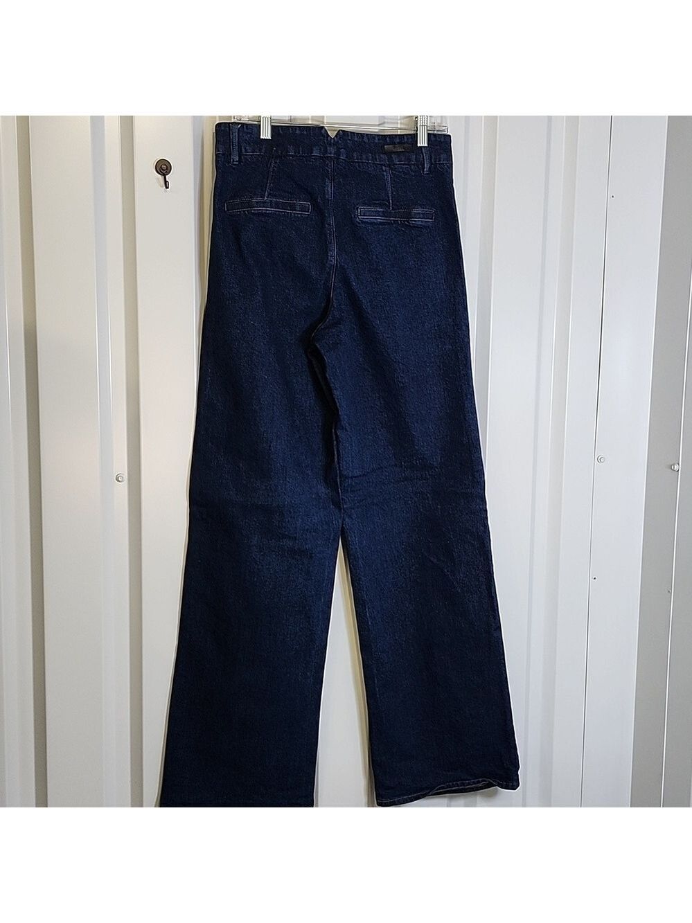 PAIGE Sasha Deep Indigo Wide Leg Jeans Size 29 High Rise Dark Wash - Picture 2 of 10
